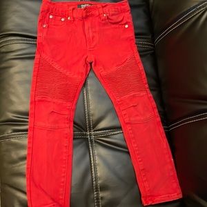 Red Moto Jeans, boys size 7